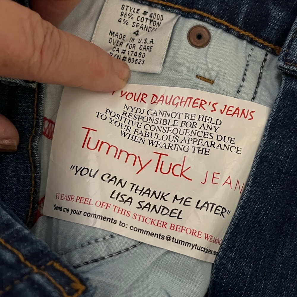 NYDJ Dark Blue Flare Jeans Wide Leg - Picture 12 of 14